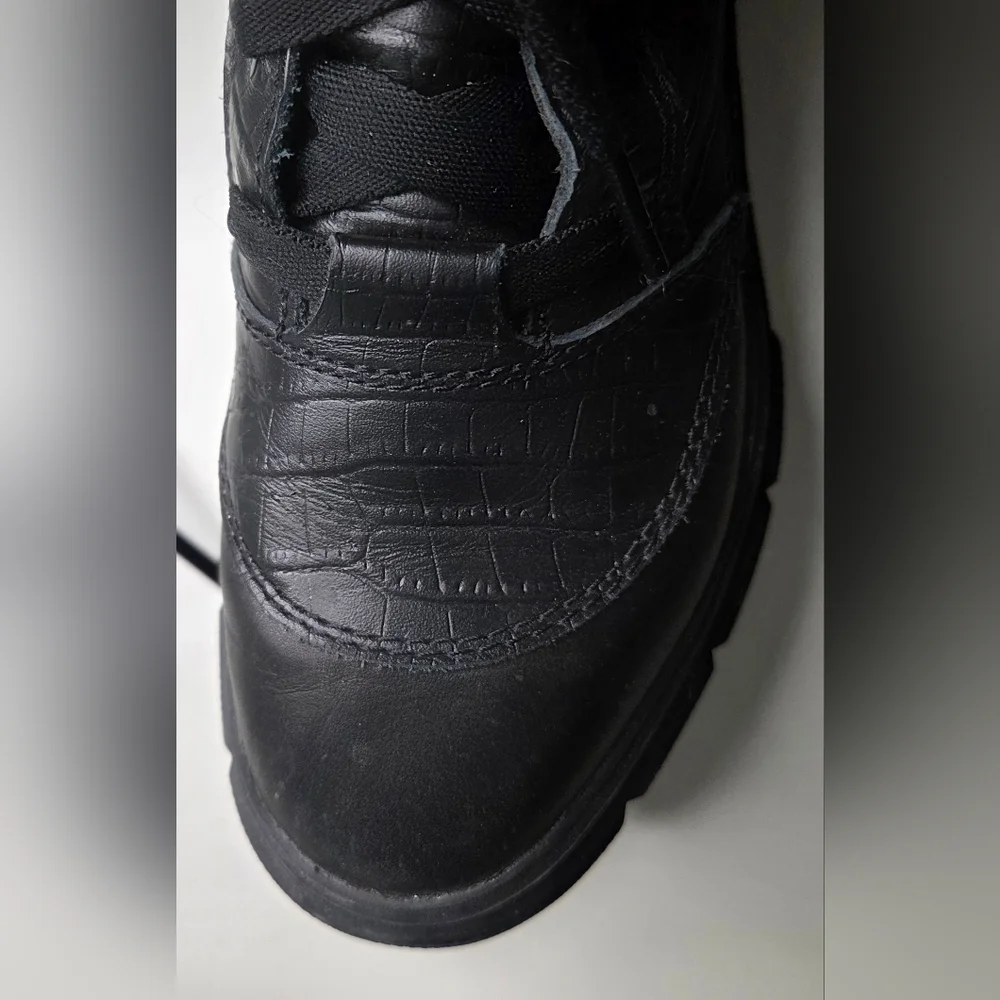 Sorel Women's Caribou X Waterproof Lace-Up Boots Black Leather Size 6.5 - Picture 5 of 12